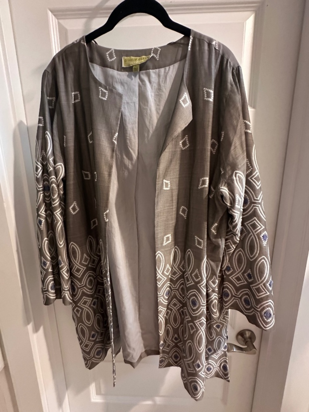 Sigrid Olsen silk/cotton blend embroidered jacket